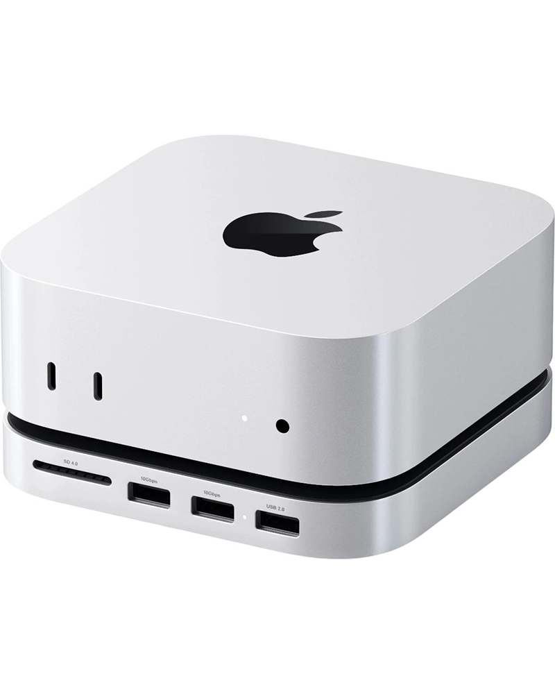 Подставка-хаб Satechi для Mac Mini M4 с SSD Silver (ST-GNMMES)
